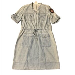 slim fit dress slacks Giana Corset Denim Dress Small
